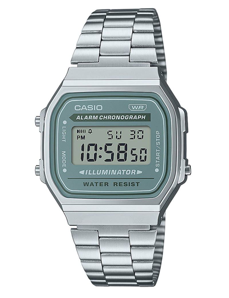 Casio Vintage A168WA-3AYES - Digitalt - Silver - Damklocka - Rostfri stål - Akryl