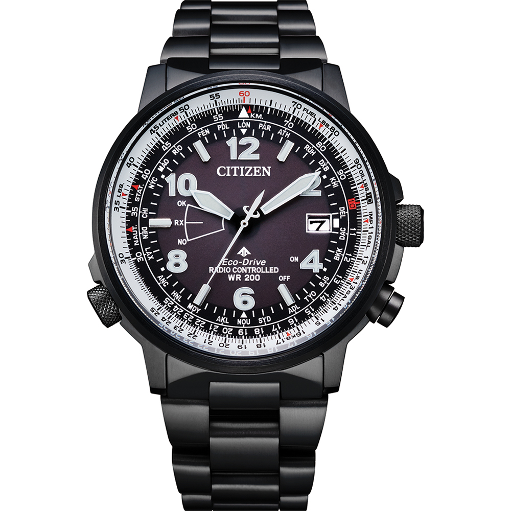 Citizen Promaster Sky pilotklocka med radiokontroll | CB0245-84E - Quartz - Svart - Herrklocka - Rostfri stål - Safir