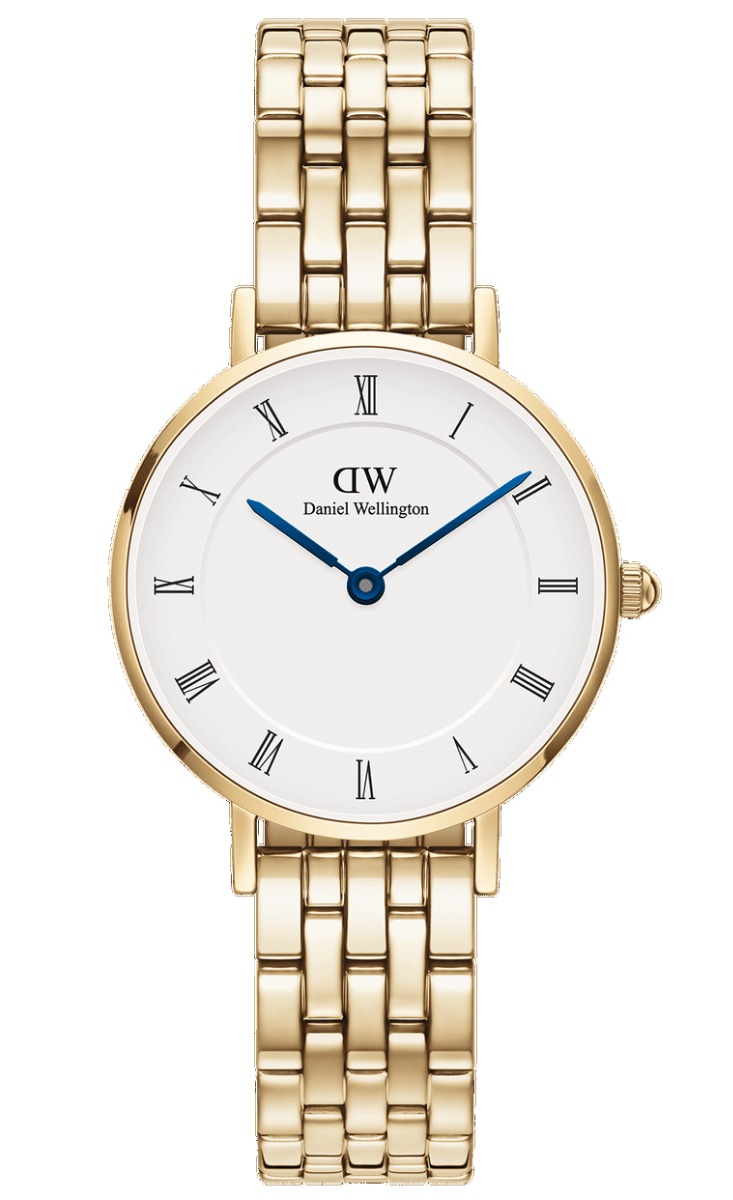 Daniel Wellington Petite Roman Numerals 5 Link DW00100682 - Quartz - Guld - Damklocka - Rostfri stål - Härdat mineralglas