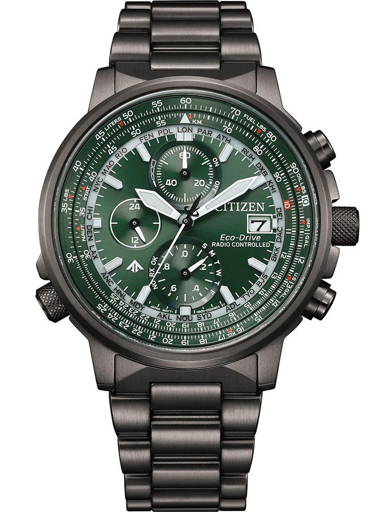 Citizen Sky Promaster AT8304-57W - Quartz - Gunmetal - Herrklocka - Rostfri stål - Härdat mineralglas