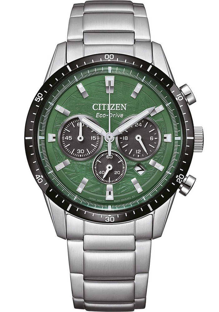 Citizen Eco-Drive Chronograph CA4624-56X - Quartz - Silver - Herrklocka - Rostfri stål - Härdat mineralglas