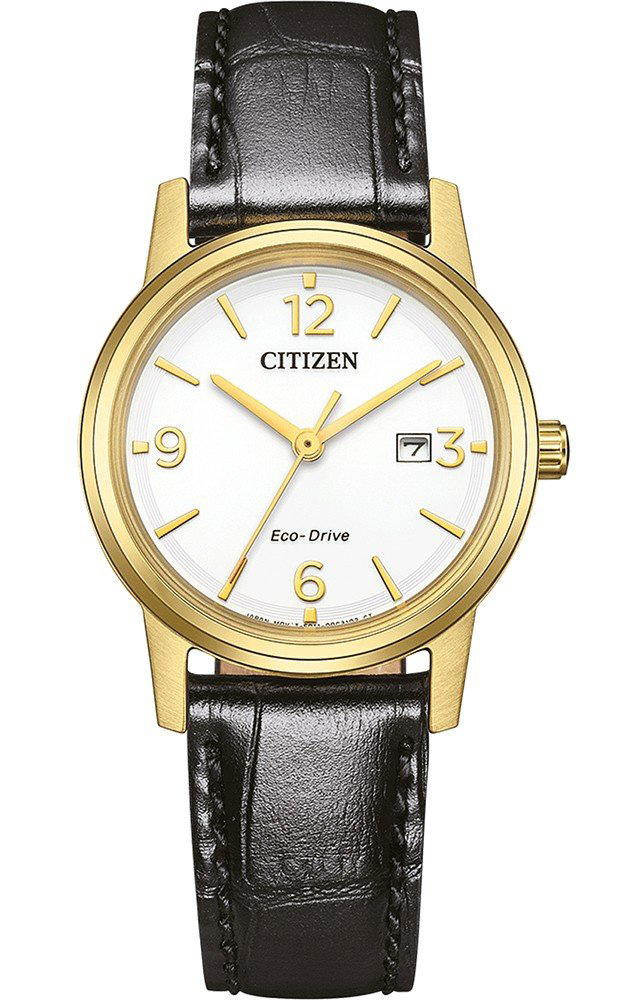 Citizen Sport Solar Power Ladies EW2722-01A - Quartz - Guld - Damklocka - Läder - Safir