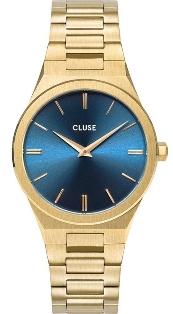Cluse Vigoureux by Ankat 33mm Golden Blue CW0101210005 - Quartz - Guld - Damklocka - Rostfri stål - Härdat mineralglas