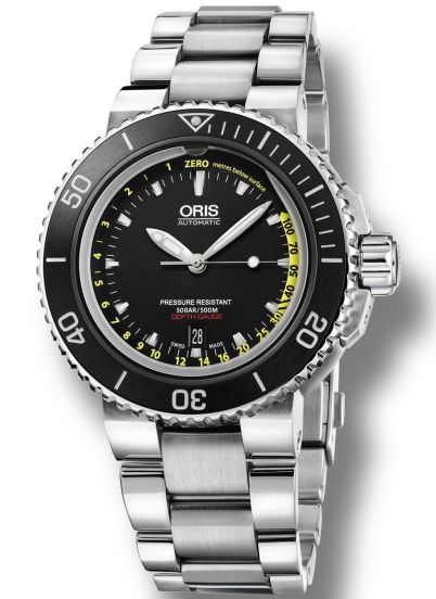 Oris Aquis Depth Gauge BOX SET 01 733 7675 4154 Set MB Silver rostfri stal herrklocka