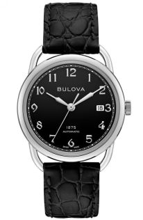 Bulova 1875 Commodore Limited Edition automatisk klocka med schweiziskt urverk och svart urtavla | 96B325