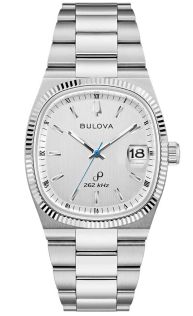 Retroinspirerad herrklocka från Bulova med silvervit urtavla och högprecisionskvartsverk - Super Seville Collection | 96B444