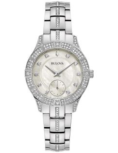 Bulova Phantom damklocka med pärlemorskiva, kristaller och liten sekundvisare | 96L291