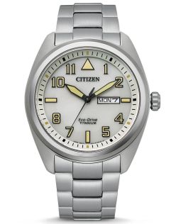 Citizen Eco-drive titanium herrklocka med dag/datum | Super lätt titaniumklocka med 180 dagars gångreserv | BM8560-88X