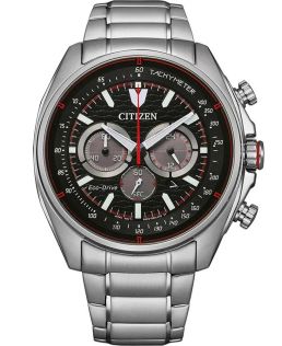 Citizen Eco-Drive kronograf i stål | Racingdesign med tachymeter | CA4561-89E