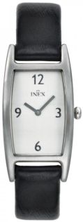 Rektangulär boett ger känslan av bältesspänne på högkant - Inex Ladies Silver/Silver A109S4KV
