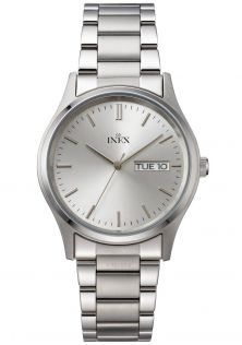 Helt silverfärgat herrklocka i rostfritt stål - Inex Mens Silver/Silver A12124S4I
