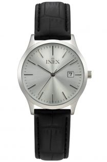 Kvartsur... läderarmband - Inex Mens Silver/Silver A12135S4I