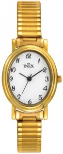Klockan för donnan som gillar guld - Inex Ladies Gold/White A12140-1D0A