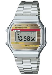 Heritage Edition kalkylator-klocka med guld display och retrostil | A168WEHA-9AEF