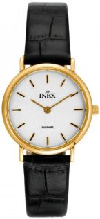 Damur med svart läderarmband - Inex Ladies Gold/Silver A69194D7I