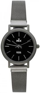 Boett av titan och mesharmband - Inex Ladies Silver/Black A69198-1T5I