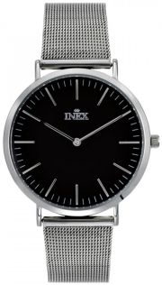 Snyggt mesharmband - Inex Ladies Silver/Black A69463-1S5I
