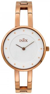 Gyllene rödguld - Inex Ladies Rose Gold/White A69499-1D4P