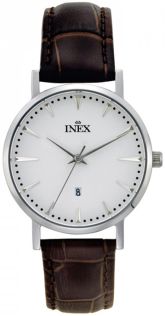 Läckert, brunt läderarmband - Inex Ladies Silver/Silver A69504S4I
