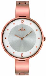 Boetten är 38 mm bred, men armbandet får det att verka mycket större - Inex Ladies Rose Gold/Silver A69508-1D4P