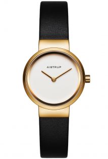 Feminint damur med vit urtavla och gyllene finish | AIW7604