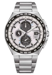 Citizen Super Titanium Eco-Drive radio-styrd kronograf | Världstid och safirkristall | AT8238-84A