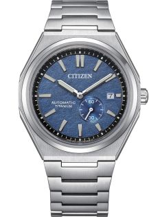 Citizen Super Titanium automatisk herrklocka | Blå urtavla med liten sekundvisare | NJ0180-80L