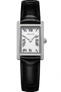 Carrie Taylor Petite Rectangular Black Leather 19mm