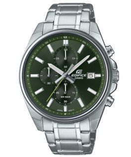 Edifice sportkronograf med grön urtavla och rostfritt stål | EFV-610D-3CVUEF