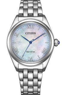 Citizen Eco-Drive damklocka med pärlemor och romerska siffror | EM1140-80D