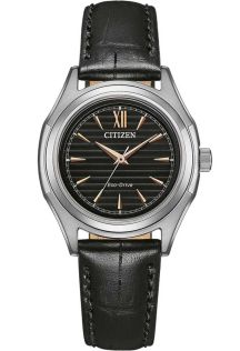 Citizen Eco-Drive damklocka i stål med J730 urverk och romerska siffror | FE2110-14E