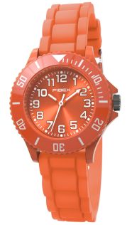 Orange barnklocka sportig | FIBEXFD04