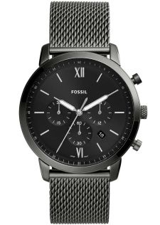I svart stål och mesh - Fossil Neutra Chrono FS5699