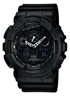 Svart stealth sportklocka med speed timer | GA-100-1A1ER
