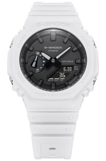 Vit digital G-Shock med Carbon Core Guard och 200M skydd | GA-2100-7AER