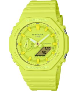 Gul oktagonal G-Shock med kolfiberkärna och robust design | GA-2100-9A9ER