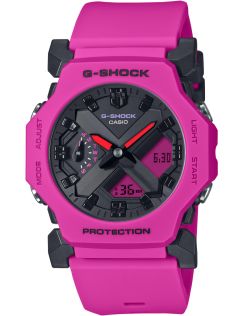 Kompakt rosa G-Shock med slimmad Carbon Core Guard och 200M vattentäthet | GA-2300-4AER