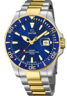 Glaset är 7 gånger starkare än resten av stålklockan - Jaguar Professional Diver J863/C