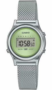 Grön vintage Casio digital klocka med meshband och kompakt design | LA700WEM-3AEF