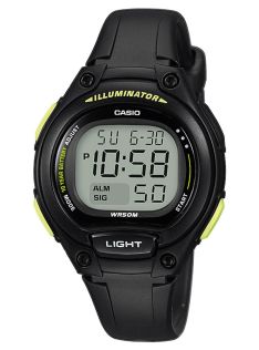 Svart barnklocka med oval digitalskärm - Casio Classic LW-203-1BVEF