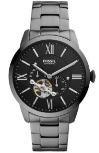 Elegant herrur med en tredje urtavla som egentligen är insyn till urverket - Fossil Townsman ME3172