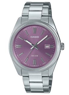 Lila urtavla Casio med Neo-Display-teknologi och klassisk stil | MTP-1302PD-6AVEF