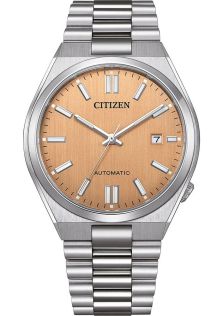 Citizen Tsuyosa Automatic herrklocka i stål med 8210 urverk och laxrosa urtavla | NJ0159-86Z