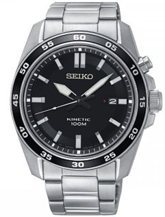 Med datumvisning och självlysande beläggning - Seiko Mens Kinetic SKA785P1