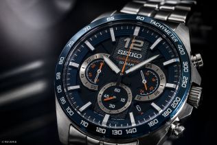 Seiko Mens Chronograph Blue Steel 43mm