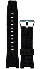 Black Textile strap for Casio GST-W130C / GST-S130BC (Silver clasp) 10570831