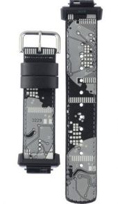 Grey Textile and Leather strap for Casio G-Shock GM-110 / GM-110NE-1A 10618771