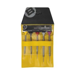 Bergeon 30081-P05 Pouch with 5 screwdrivers, Ø 0.8 - 1.6 mm 218794
