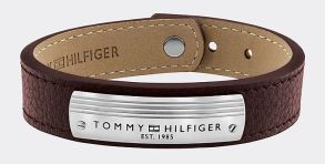 Brunt läderarmband - Tommy Hilfiger 19mm Leather Band 2790181