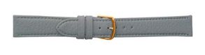 Falkenlund Deluxe Beco Watch Strap Imperator Grey Calf Leather 20mm Gold Plated Buckle 6661420G